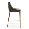 Fairview Contemporary Grey + Brass Counter Stool