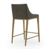 Modrest Fairview Contemporary Grey & Brass Counter Stool Model VGGA-6947CH-C-GRY-CS