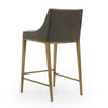 Fairview Contemporary Grey + Brass Counter Stool