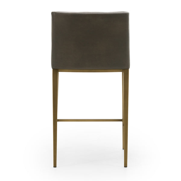 Fairview Contemporary Grey + Brass Counter Stool