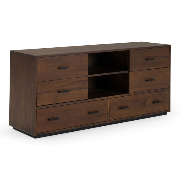 Fantasia Contemporary Dark Walnut Dresser