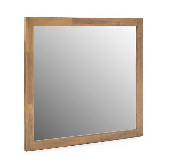 Fantasia Contemporary Walnut Mirror