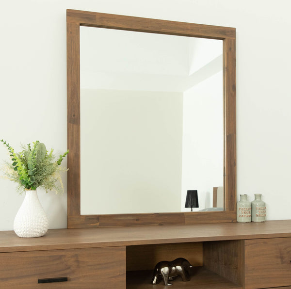 Nova Domus Fantasia Contemporary Walnut Mirror Model VGWDHL-W04-MIR-LTWLT