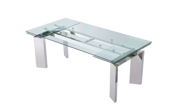 Modrest Viking Modern Extendable Glass Dining Table Model VGYFDT8180S-DT
