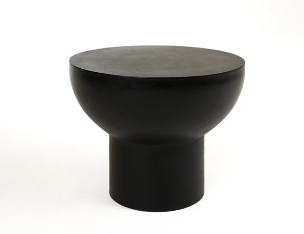 Modrest Fate Modern Black Concrete End Table Model VGGR-614055-BLK