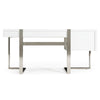 Modrest Fauna Modern White High Gloss & Stainless Steel Desk Model VGBBBN-2DK-WHT-DESK