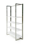 Modrest Fauna Modern White High Gloss & Stainless Steel Bookshelf Model VGBB1616BS-WHT-SHELF