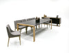 Modrest Fauna Modern Wenge And Brass Dining Table Model VGBB-BN-2T-WB-DT