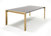 Modrest Fauna Modern Wenge And Brass Dining Table Model VGBB-BN-2T-WB-DT