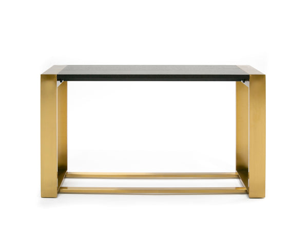 Fauna Modern Wenge and Brass Console Table