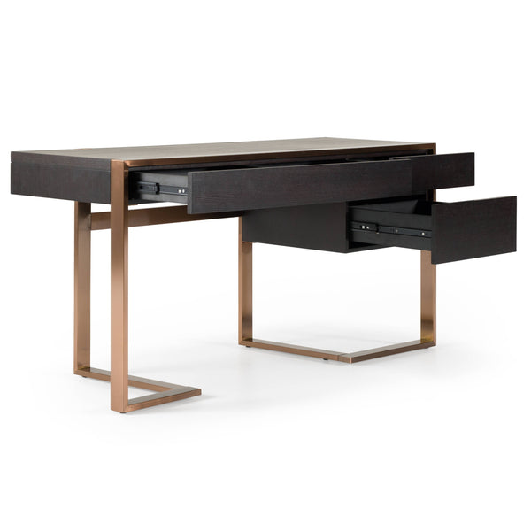 Modrest Modern Fauna Wenge And Brass Desk Model VGBB-BN-2DK-DWB-DESK