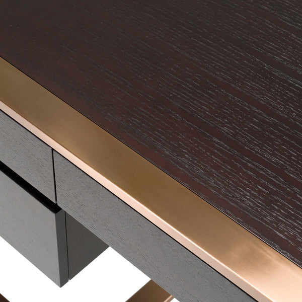 Modrest Modern Fauna Wenge And Brass Desk Model VGBB-BN-2DK-DWB-DESK