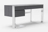 Modrest Fauna Modern Elm Grey & Stainless Steel Desk Model VGBBBN-2DK-GRY-DESK