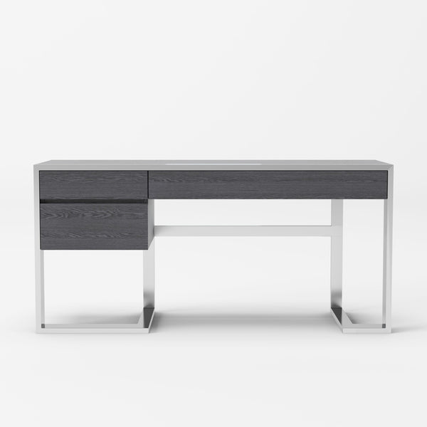 Modrest Fauna Modern Elm Grey & Stainless Steel Desk Model VGBBBN-2DK-GRY-DESK