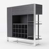 Modrest Fauna Elm Grey & Stainless Steel Wine Cabinet Model VGBBBN-2W-CAB