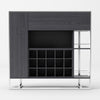 Fauna Elm Grey & Stainless Steel Wine Cabinet