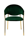 Modrest Trevor Modern Green Velvet & Gold Dining Chair (Set Of 2) Model VGFHFDC8022-GRN