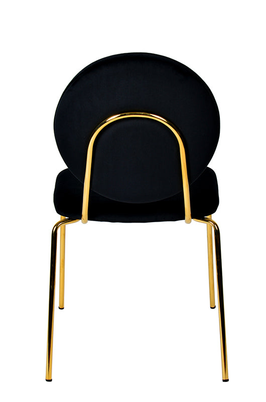 Modrest Justine Modern Black & Green Velvet Dining Chair Model VGFHFDC8045-BLKGRN