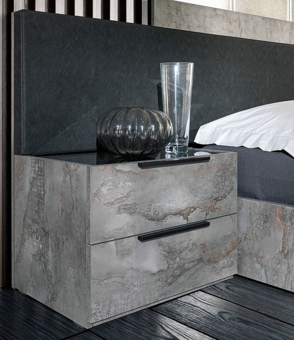 Nova Domus Ferrara Modern Volcano Oxide Grey Bedroom Set Model VGACFERRARA-SET