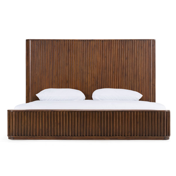 Modrest Fields Modern Walnut Acacia Bed Model VGWD-VGD3-BED-WAL