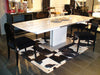 A&X Centro Modern White Crocodile Dining Table Model VGUNAA818-265WC