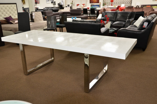 Skyline Modern Extend Able White Dining Table Model VGUNAC803-255