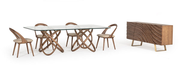 Finley Mid-Century Walnut & Gold Buffet