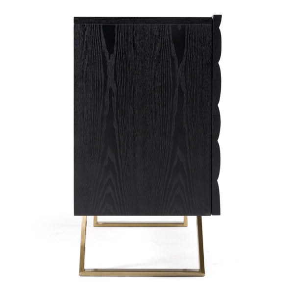 Modrest Finley Mid Century Black & Gold Buffet Model VGCSSB-16050-BLK