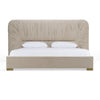 Florence Modern Beige Velvet + Gold Bed
