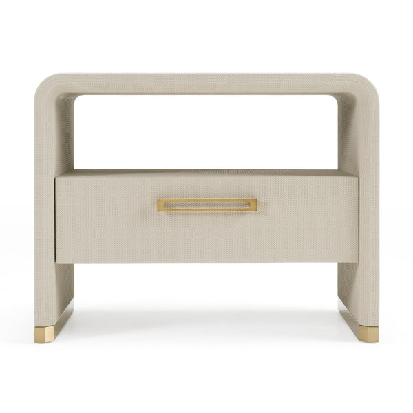 Modrest Florence Modern Beige Velvet & Leatherette Bedroom Set Model VGVC-BD2410-SET