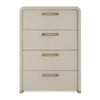 Florence Modern Beige Leatherette + Gold Chest