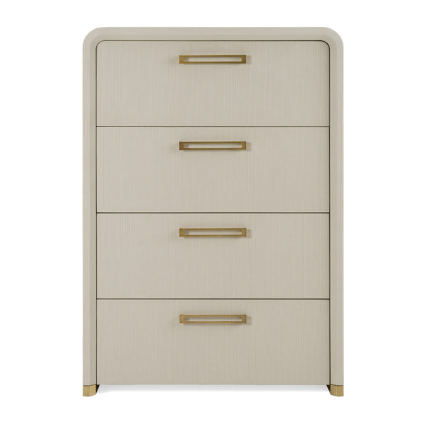 Florence Modern Beige Leatherette + Gold Chest