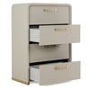 Florence Modern Beige Leatherette + Gold Chest