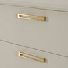 Florence Modern Beige Leatherette + Gold Chest