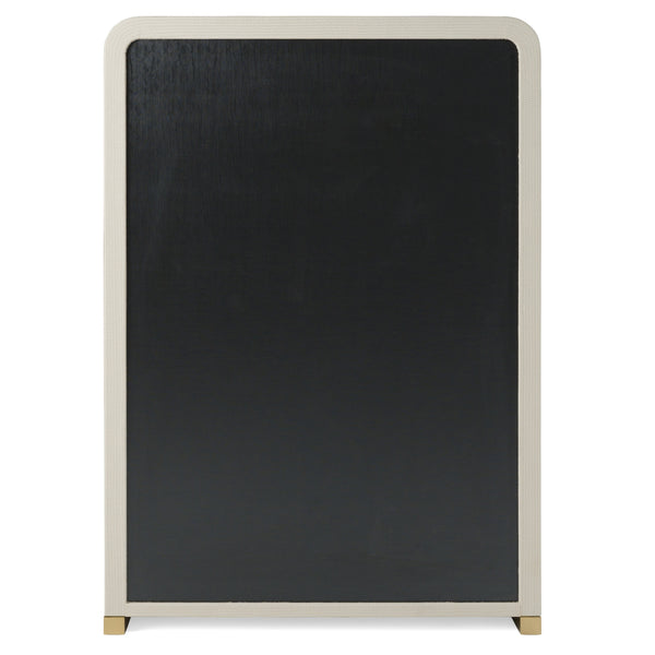 Florence Modern Beige Leatherette + Gold Chest