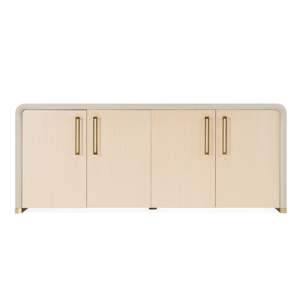 Florence Modern Beige Leatherette + Gold Buffet