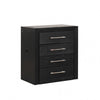Furniture of America Ashbourne Black Contemporary Bedside Vanity Set W/ Stool Model FM-AC415BK-V