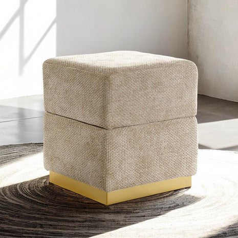 Furniture of America Krysten Silver Gray Contemporary Storage Stool Model FM-AC8005GY