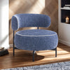 Furniture of America Florens Dark Blue Contemporary Swivel Chair Model FM-AC8015BL
