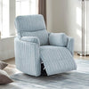 Furniture of America Belper Sky Blue Contemporary Power Glider Recliner W/ Swivel Model FM-AC8018PB-PM