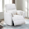 Furniture of America Belper White Contemporary Power Glider Recliner W/ Swivel Model FM-AC8018WH-PM