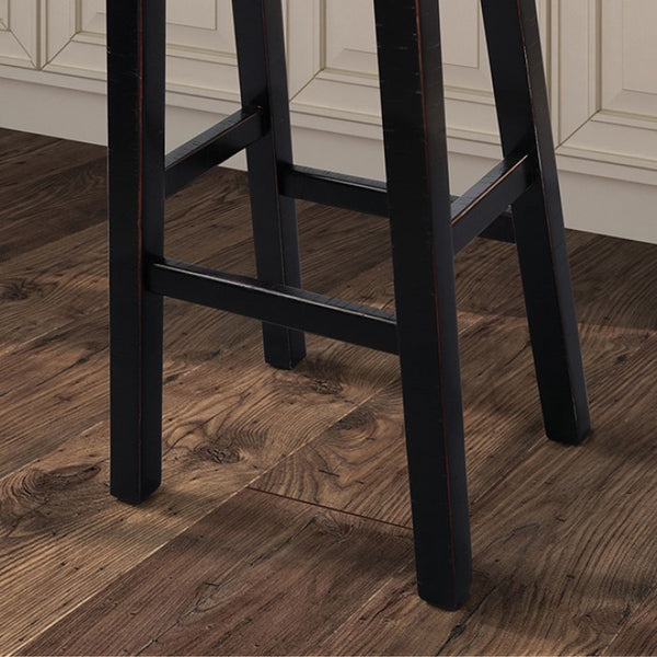 Furniture of America Biasca Black Transitional 29" Stool (2/Ctn) Model FM-BR3001BK-29-2PK