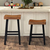 Furniture of America Biasca Oak/Black Transitional 24" Stool (2/Ctn) Model FM-BR3001BR-24-2PK