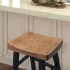 Furniture of America Biasca Oak/Black Transitional 29" Stool (2/Ctn) Model FM-BR3001BR-29-2PK