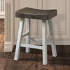 Furniture of America Biasca Gray/White Transitional 24" Stool (2/Ctn) Model FM-BR3001WH-24-2PK
