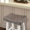 Furniture of America Biasca Gray/White Transitional 29" Stool (2/Ctn) Model FM-BR3001WH-29-2PK