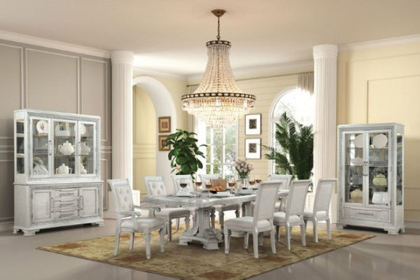 Furniture of America Stella Mia Ivory Traditional Hutch Buffet Model FM31000WH-HB-SET