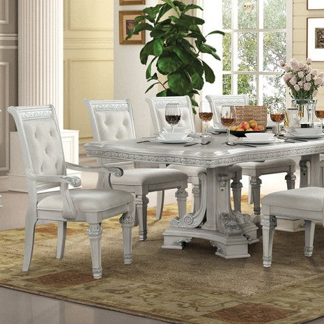 Furniture of America Stella Mia Ivory Traditional Dining Table Model FM31000WH-T-TABLE