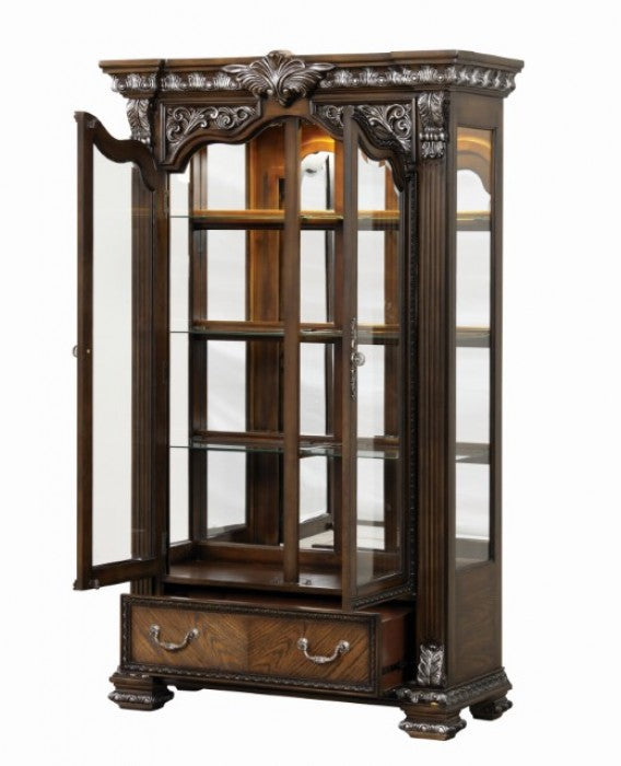 Furniture of America Stella Mia Ivory Traditional Curio Cabinet Model FM31000WH-CR