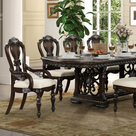 Furniture of America Promenade Dark Brown Traditional Dining Table Model FM31002DB-T-TABLE